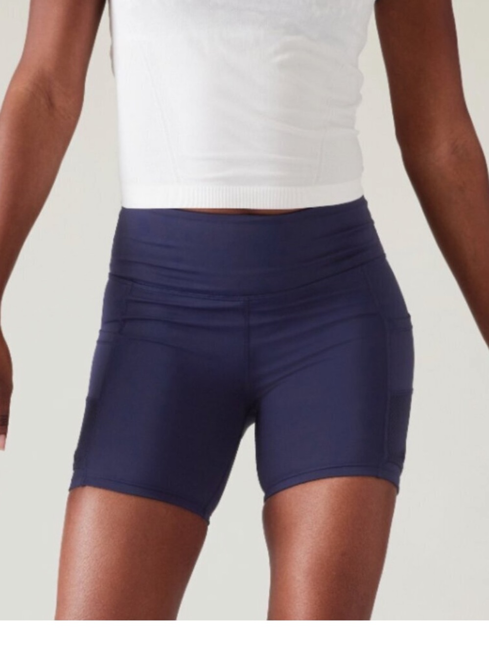 Athleta Ultimate Advantage Bike Shorts | Navy | Size Small - Picture 4 of 4